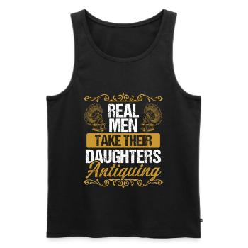Antique Collecting Treasure Hunter Antique - Men's Premium Organic Tank Top - black - Front - AI Model Male 178 light (178cm)