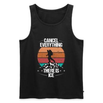 Ice Cancel Tout il y a Vintage Ice Climber - Débardeur bio Premium Homme - noir - Devant - Michal (187cm)