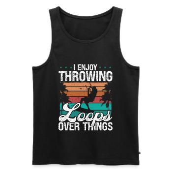 Kiteboarder throwing Loops Kite Kiteboarding - Männer Premium Bio Tank Top - Schwarz - Vorne - Michal (187cm)