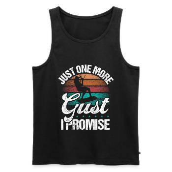 Just one more Gust I promise Kiteboarder Kite - Männer Premium Bio Tank Top - Schwarz - Vorne - AI Model Male 178 light (178cm)