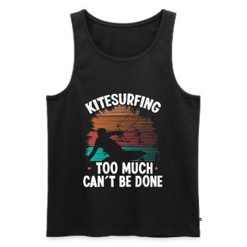 Kiteboarder too much cant be done VintageKiteboard - Männer Premium Bio Tank Top - Schwarz - Vorne - Michal (187cm)