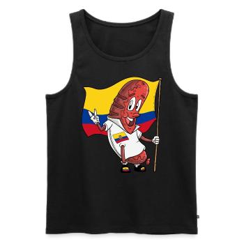 Ecuadorian Pork Bratwurst - Men's Premium Organic Tank Top - black - Front - Michal (187cm)