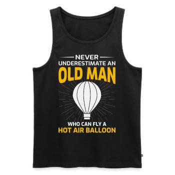 Montgolfière Montgolfière Montgolfière - Débardeur bio Premium Homme - noir - Devant - Michal (187cm)