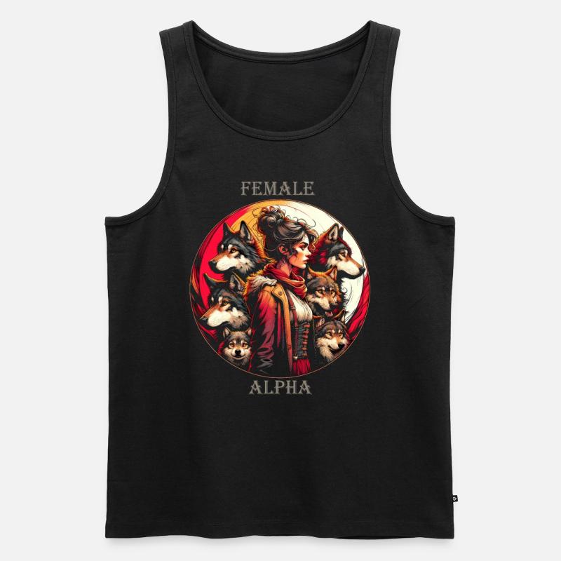 Alpha-Geist-Essenz - Männer Premium Bio Tank Top - Schwarz