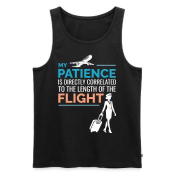Flight Attendant Aviation Cabin Crew Air Hostess - Men's Premium Organic Tank Top - black - Front - AI Model Male 178 light (178cm)