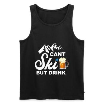 Skiurlaub Spruch Ski fahren trinken Apres Ski - Männer Premium Bio Tank Top - Schwarz - Vorne - Michal (187cm)