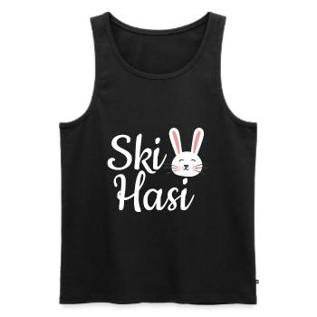 Vacances au ski Skihase Skihasi Ski lièvre - Débardeur bio Premium Homme - noir - Devant - Michal (187cm)