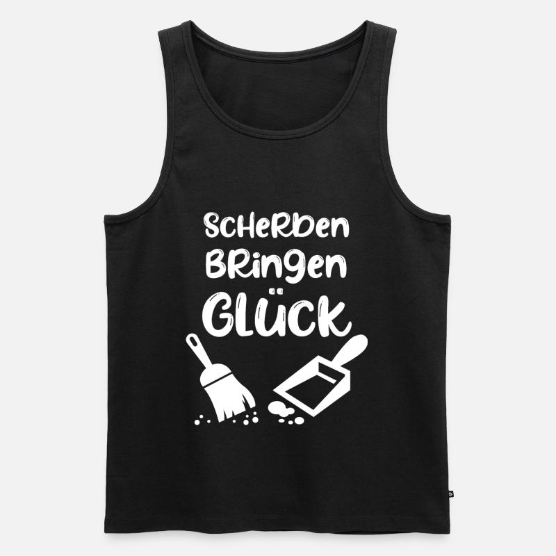 Polterabend Spruch Geschenk - Männer Premium Bio Tank Top - Schwarz