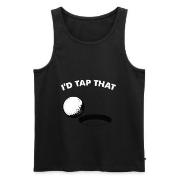 Gulf - Men's Premium Organic Tank Top - black - Front - Michal (187cm)