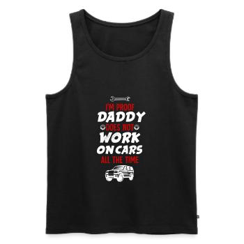 Daddy Kids Mechanic Baby Mechanic Gift Fathers Day - Männer Premium Bio Tank Top - Schwarz - Vorne - Michal (187cm)