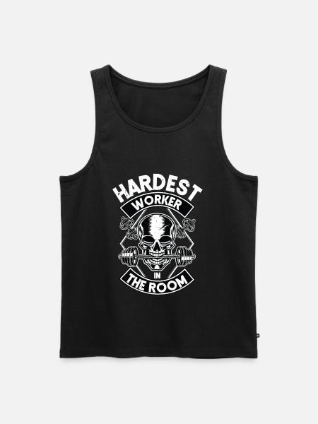 Hardest worker in the room - Men's Premium Organic Tank Top - black