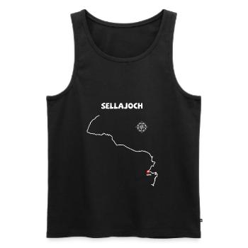 Sella Pass, Italian Passo Sella Serpentine - Men's Premium Organic Tank Top - black - Front - AI Model Male 178 light (178cm)