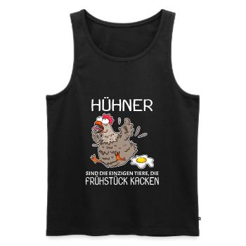 Landwirt Landwirte Huhn Hühner Spruch - Männer Premium Bio Tank Top - Schwarz - Vorne - Michal (187cm)