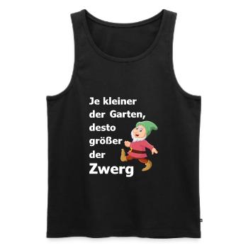 Garten Zwerg - Männer Premium Bio Tank Top - Schwarz - Vorne - AI Model Male 178 light (178cm)