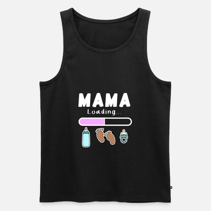 werdende Mutter - Mama wird geladen - Männer Premium Bio Tank Top - Schwarz