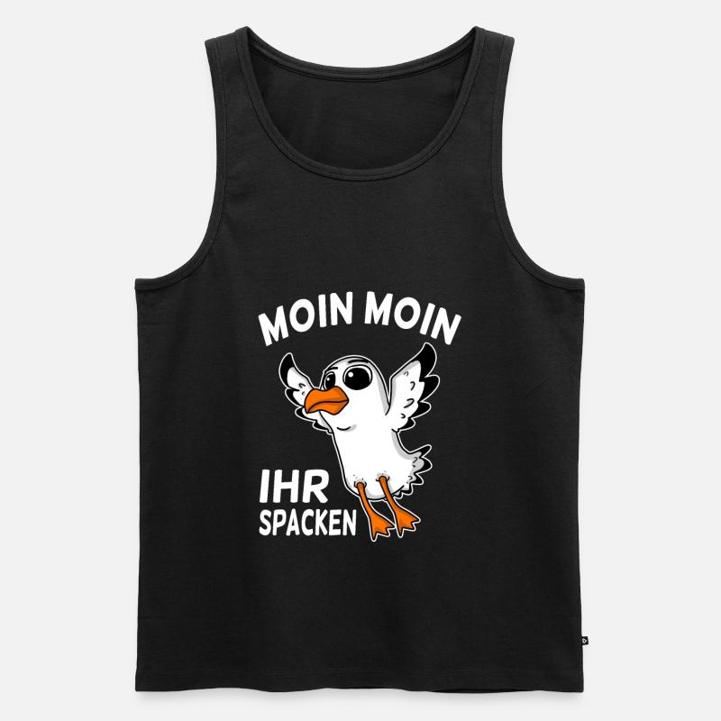 Moin moin - Männer Premium Bio Tank Top - Schwarz