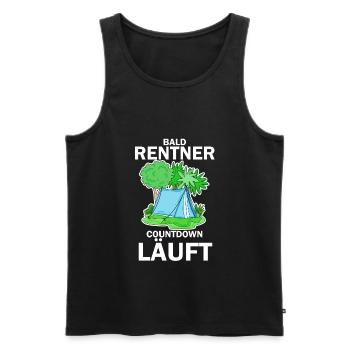 Bald Rentner Countdown läuft - Männer Premium Bio Tank Top - Schwarz - Vorne - AI Model Male 178 light (178cm)