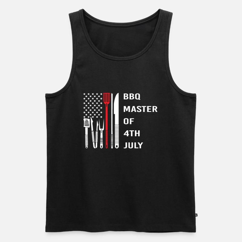 BBQ Master 4th July - Men's Premium Organic Tank Top - black