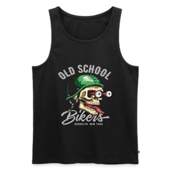 Oldschool Biker cool biker - Men's Premium Organic Tank Top - black - Front - Michal (187cm)