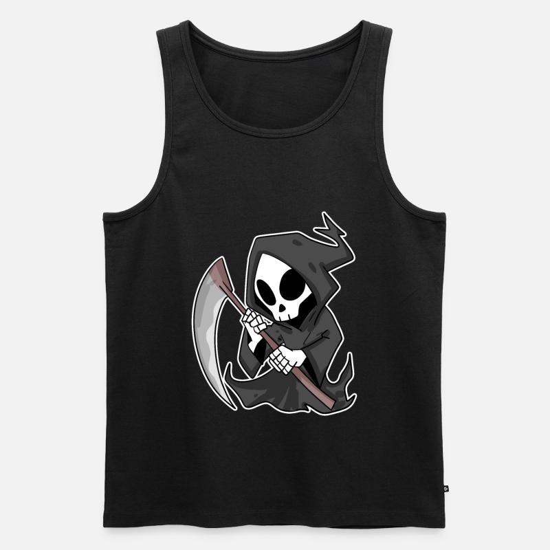 Sensenmann mit Sense - Männer Premium Bio Tank Top - Schwarz
