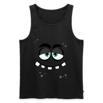 Monster Face 4 - Men's Premium Organic Tank Top - black - Front - AI Model Male 178 light (178cm)