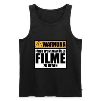 Filmfreunde Filmliebhaber Film Sprüche Lustige - Männer Premium Bio Tank Top - Schwarz - Vorne - Michal (187cm)