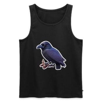 Crow - Men's Premium Organic Tank Top - black - Front - AI Model Male 178 light (178cm)