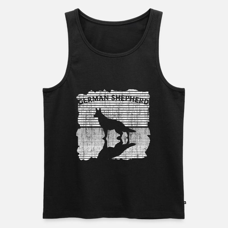 Schäferhund - Männer Premium Bio Tank Top - Schwarz