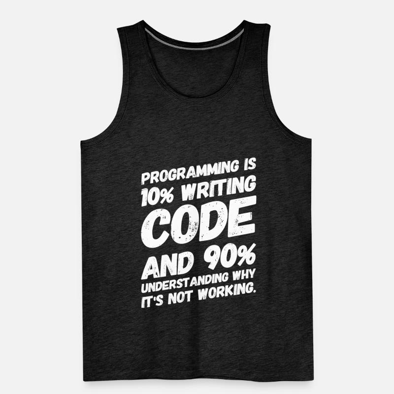 Nerd Nerdy Geek Funny Sayings Programmer Men's Premium Organic Tank Top