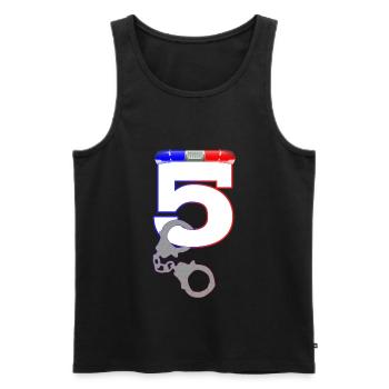 Kinder 5.Geburtstag Polizist Shirt 5 Jahre Polizei - Männer Premium Bio Tank Top - Schwarz - Vorne - AI Model Male 178 light (178cm)