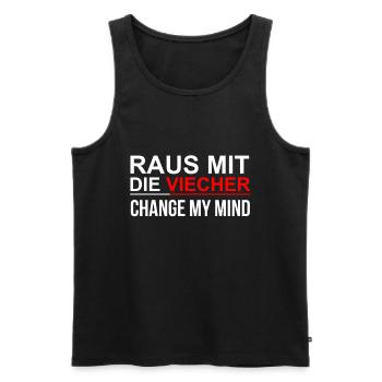 Out with the critters - Men's Premium Organic Tank Top - black - Front - AI Model Male 178 light (178cm)