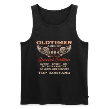 30. Geburtstag Oldtimer August 1994 Jahrgang - Männer Premium Bio Tank Top - Schwarz - Vorne - AI Model Male 178 light (178cm)