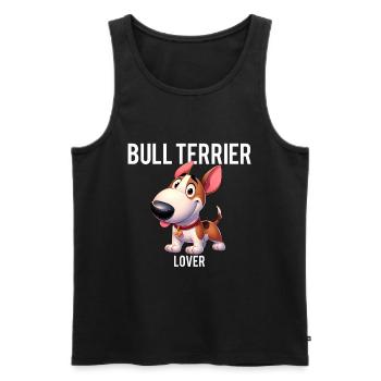 Bullterrier Liebhaber 3 - Männer Premium Bio Tank Top - Schwarz - Vorne - Michal (187cm)