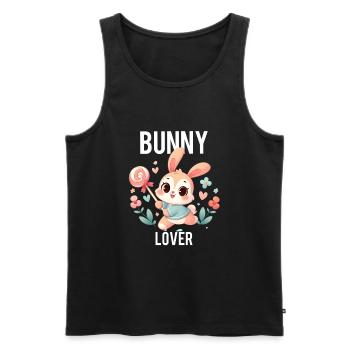 bunny lover - Débardeur bio Premium Homme - noir - Devant - Michal (187cm)