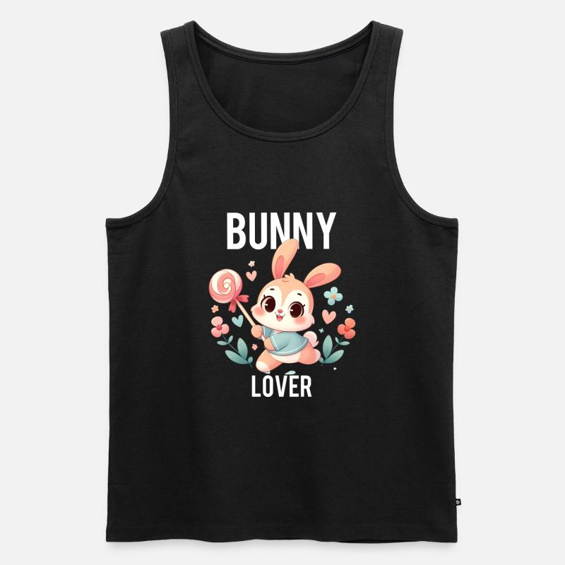 Hasen-Liebhaber - Männer Premium Bio Tank Top - Schwarz