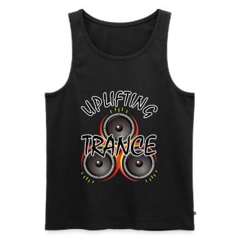 Uplifting Trance with Speaker - Music - Men's Premium Organic Tank Top - black - Front - AI Model Male 178 light (178cm)