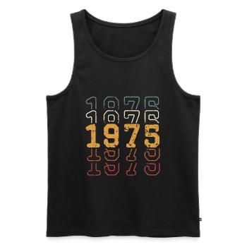 1975 - Men's Premium Organic Tank Top - black - Front - Michal (187cm)
