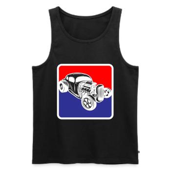 Hotrod Hot Rod V8 Tuning Auto | Farben änderbar - Männer Premium Bio Tank Top - Schwarz - Vorne - AI Model Male 178 light (178cm)