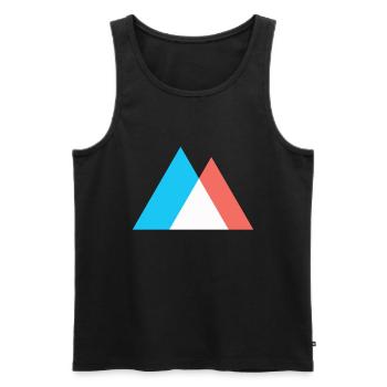 Mountains Abstract Pop Art Art - Men's Premium Organic Tank Top - black - Front - AI Model Male 178 light (178cm)