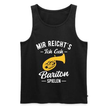 Baritonhorn Musiker Bariton Orchester Blasmusik - Männer Premium Bio Tank Top - Schwarz - Vorne - Michal (187cm)