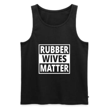 Rubber Woman Wife Rubber Doll Fun Gift Single - Men's Premium Organic Tank Top - black - Front - Michal (187cm)
