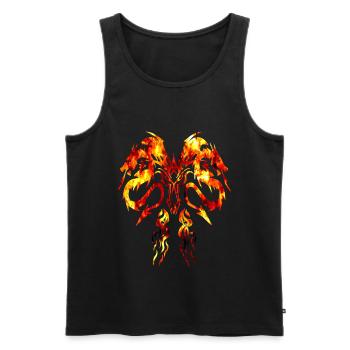 Dragons and Fire - Männer Premium Bio Tank Top - Schwarz - Vorne - Michal (187cm)