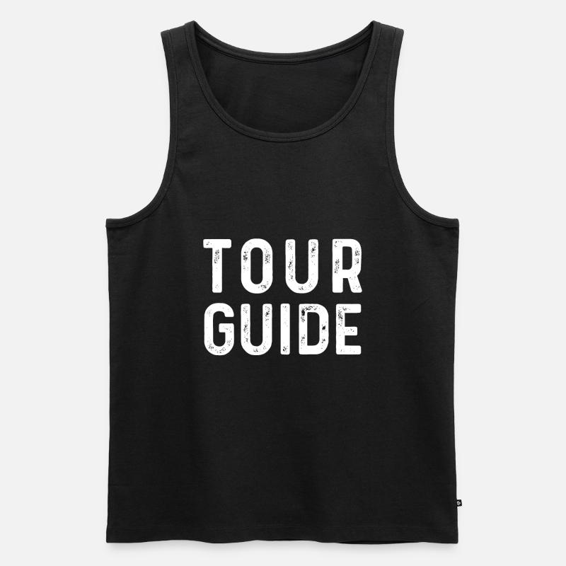 Reiseleiter Tourguide Tourist Agentur - Männer Premium Bio Tank Top - Schwarz