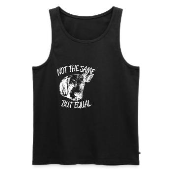 Vegan Obst Öko Vegetarier Veganer Geschenk Spruch - Männer Premium Bio Tank Top - Schwarz - Vorne - AI Model Male 178 light (178cm)