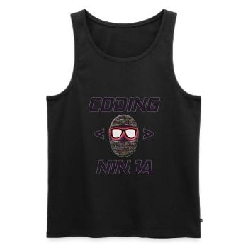Programmierer, Coding Ninja, Geschenk - Männer Premium Bio Tank Top - Schwarz - Vorne - Michal (187cm)