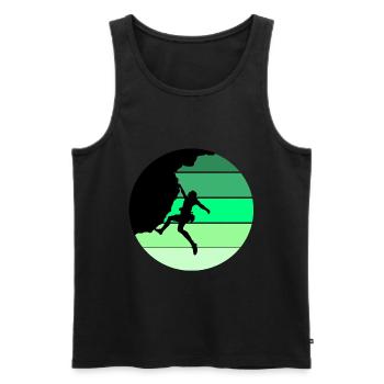 Climbing, bouldering, gift - Men's Premium Organic Tank Top - black - Front - AI Model Male 178 light (178cm)