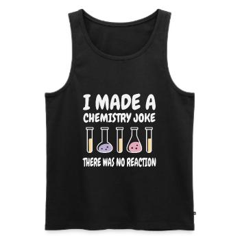 Blague de chimie, il n’y a pas eu de réaction - Débardeur bio Premium Homme - noir - Devant - AI Model Male 178 light (178cm)
