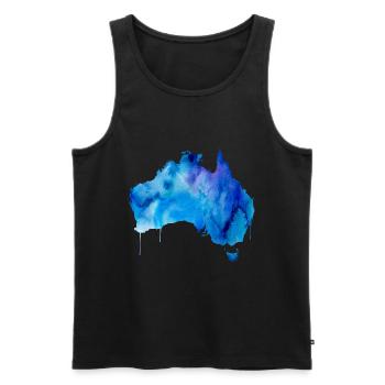 Australie - Débardeur bio Premium Homme - noir - Devant - Michal (187cm)