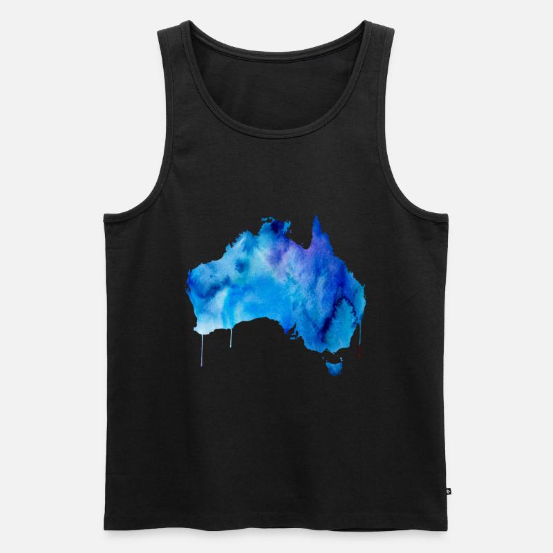 Australien - Männer Premium Bio Tank Top - Schwarz