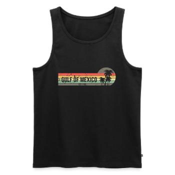 Gulf of Mexico Est 1550 Retro Vintage Mexico - Männer Premium Bio Tank Top - Schwarz - Vorne - Michal (187cm)